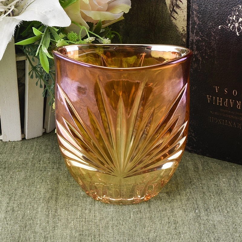 Customized oval-shape candle container votive glass candle jars home decor wholesale