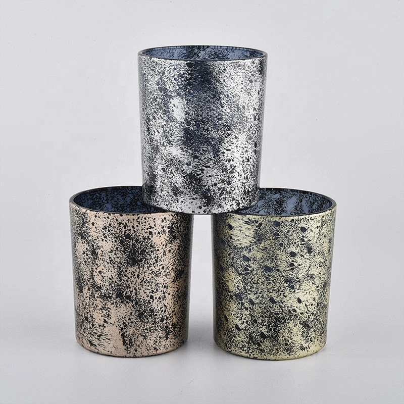 6oz cylinder glass candle jars for Christmas