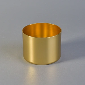 Gold metal candle holder, tealight metal jars