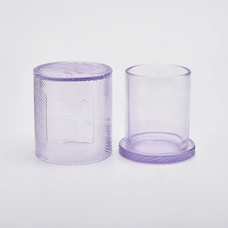 Eco-Friendly votive candle jars pillar glass candle bottles with lids home decoration