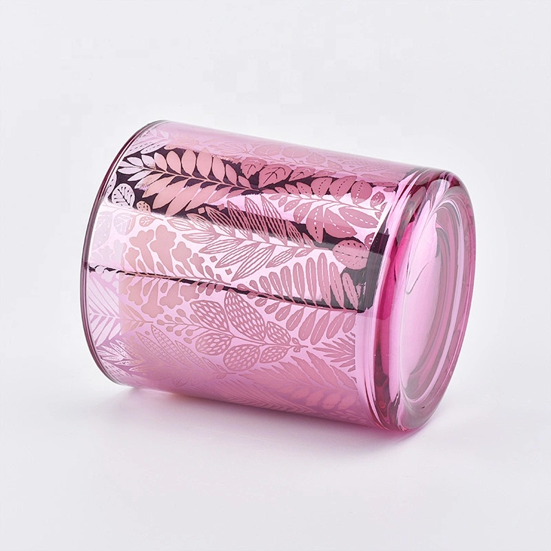 10oz mercury glass candle holders with laser design