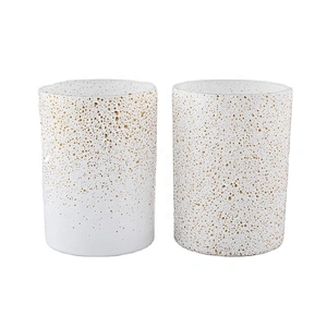 matte white glass candle jars in bulk