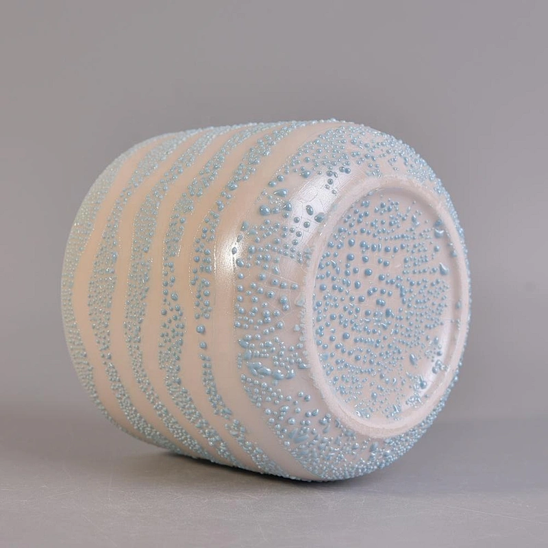 Personalized handmade scented ceramic candle containers home decoration use
