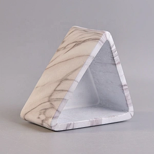 Triangle concrete candle containers scented candle jar wholesales