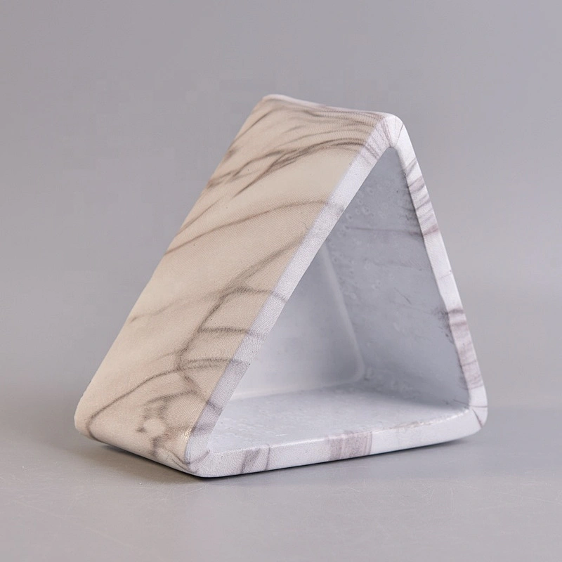 Triangle concrete candle containers scented candle jar wholesales
