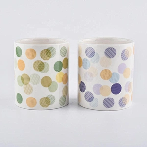 Sunny Luxury white custom logo ceramic candle jar holder 10oz 20oz