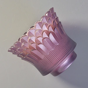Customized votive luxury feather glass candle holder