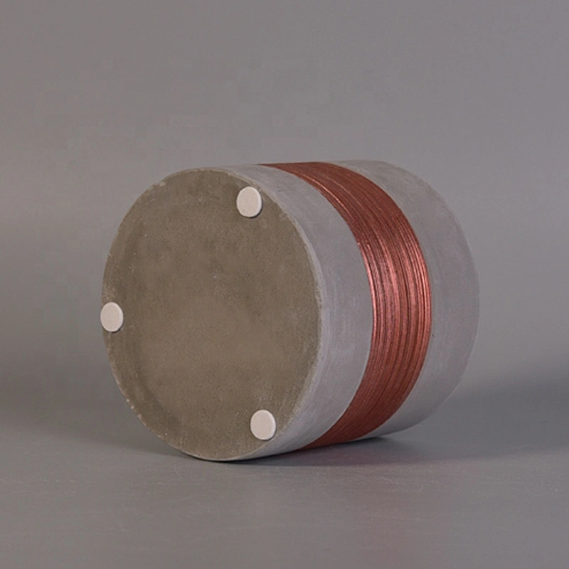 Plating concrete candle containers cylinder candle jars in bulk