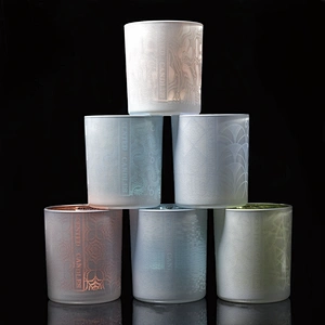 Good price cylinder spray empty luxurious glass candle containers for making candles
