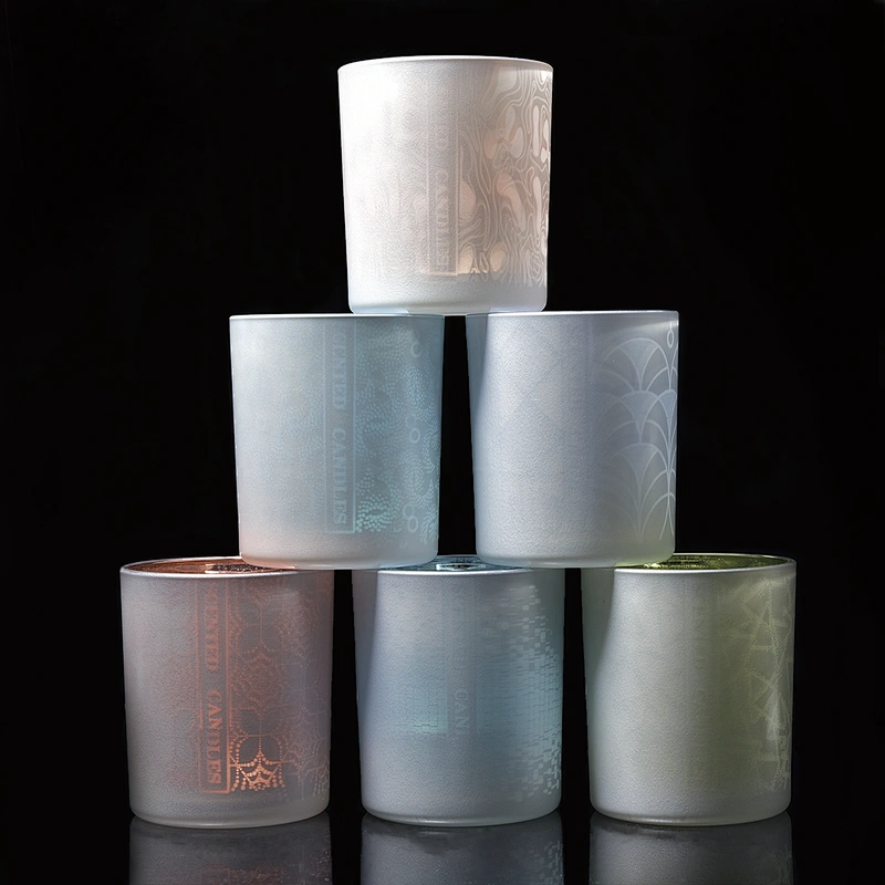 Good price cylinder spray empty luxurious glass candle containers for making candles