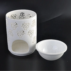 Pure White Ladybird Hollow Out Ceramic Candle Oil Burner Home Decoration Pieces
