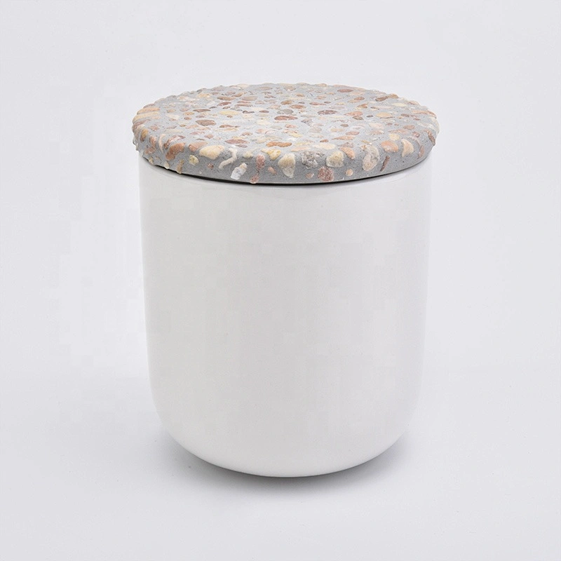 Wholesales Custom cement concrete lid for candle jars