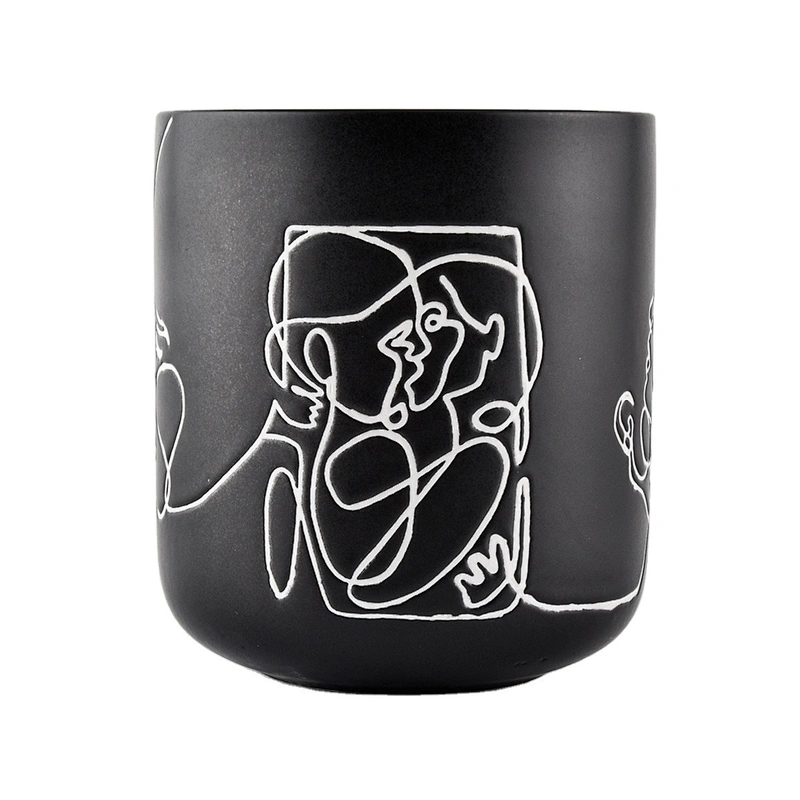 ceramic candle containers with round bottom