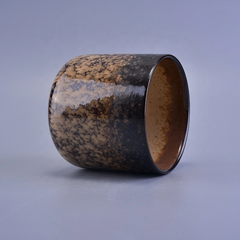 Amber frosted ceramic votive candle holders supplier