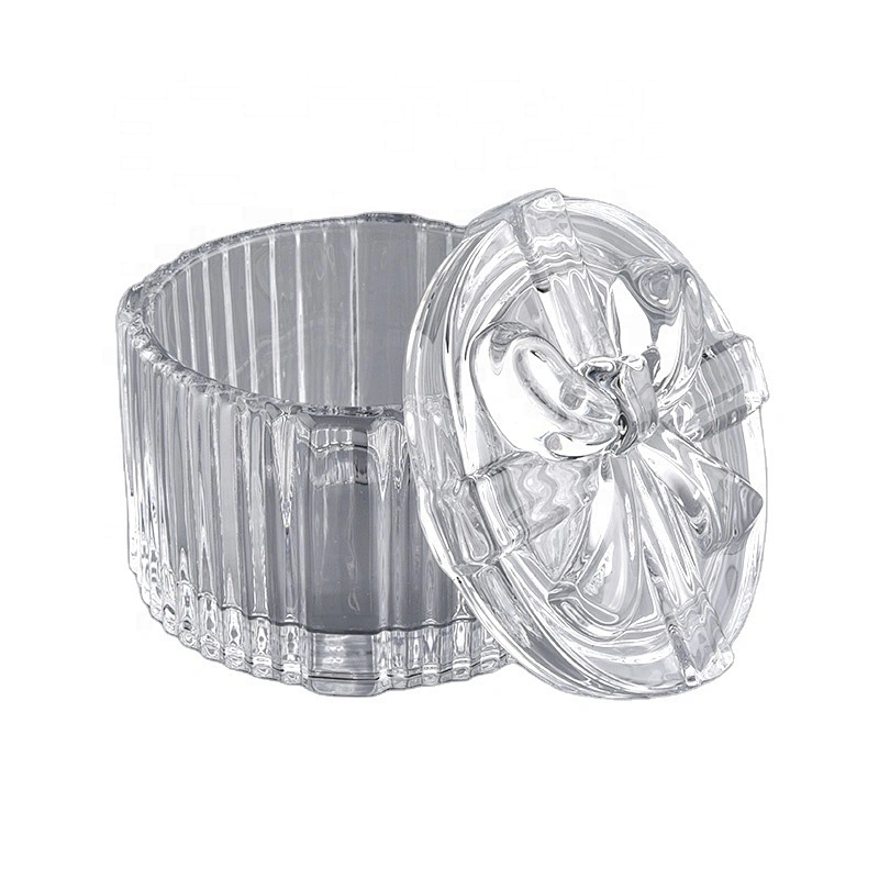 4oz mini glass candle containers with knot lids