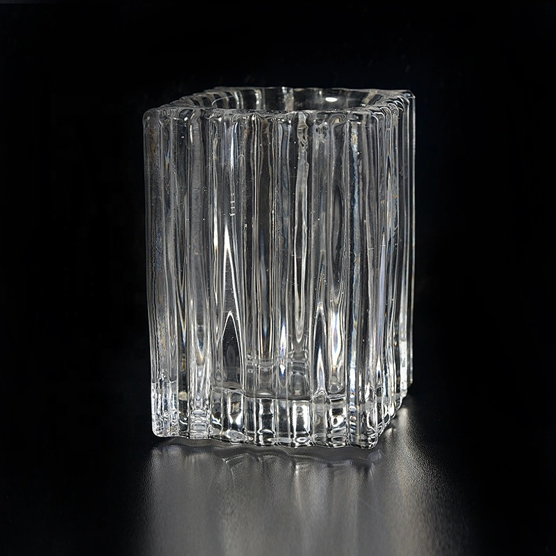 Square Glass Candle jar tealight candle Holder home Decor supply