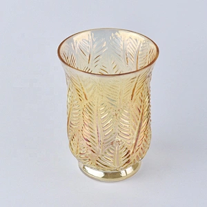 Clear high spraying candle container tea light glass candle vessel wedding decoration in bulk