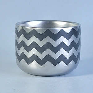 520ml Empty plating finish ceramic candle containers votive scented candle vessels home decoration use