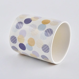 Sunny Luxury white custom logo ceramic candle jar holder 10oz 20oz