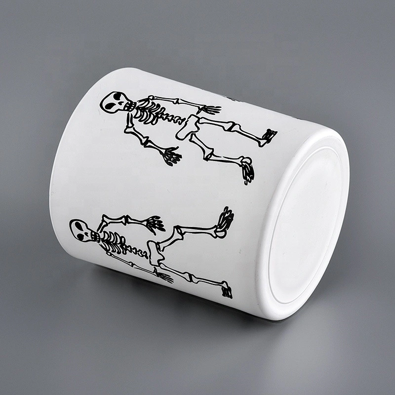 Sunny luxury white custom logo glass candle jars