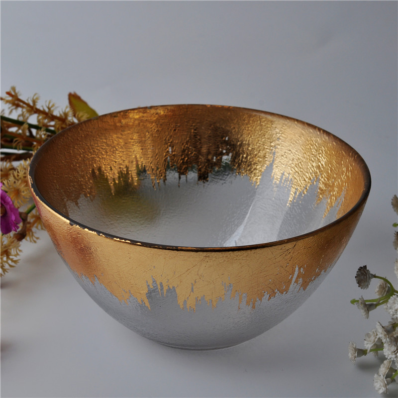 Gold foiling matt glass candle holders home decoration wholesale