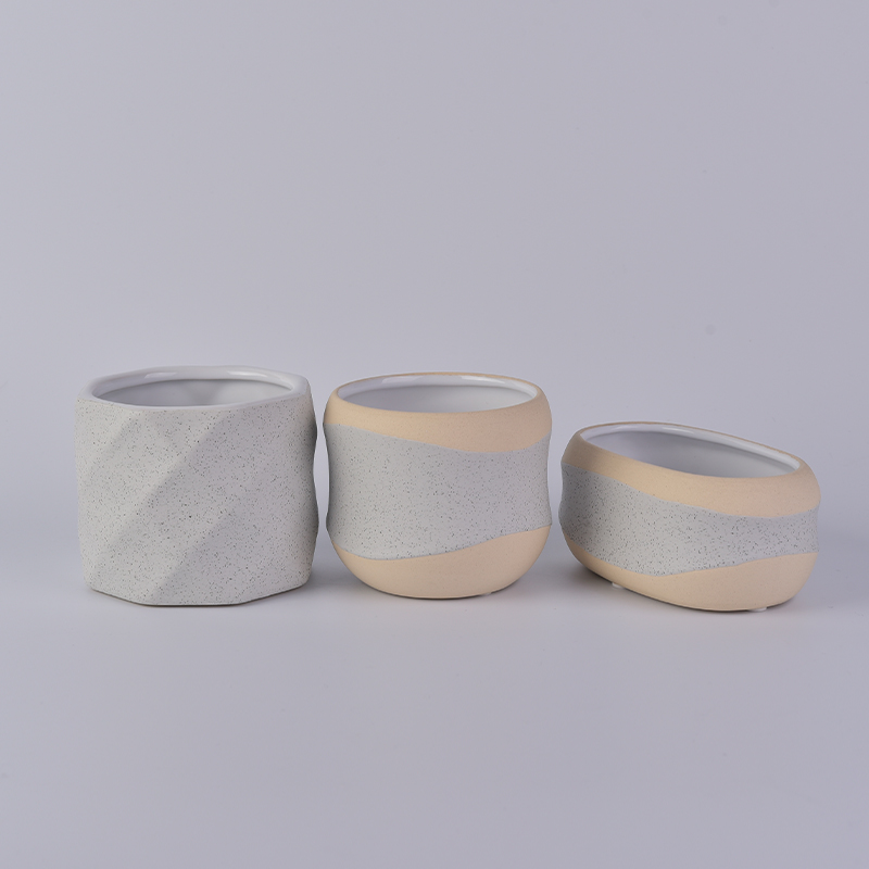 Multi Size Ceramic Candle Jars Dolomite Holder Home Decoration Pieces