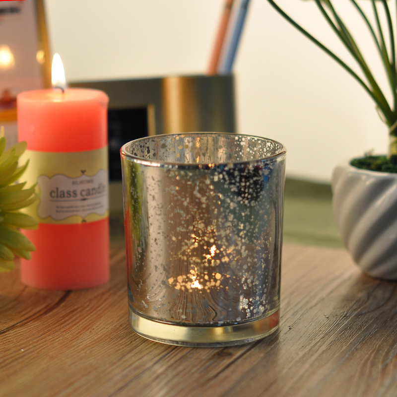 10ml Silver Plating Starry Glass Candle Holder Home Decor