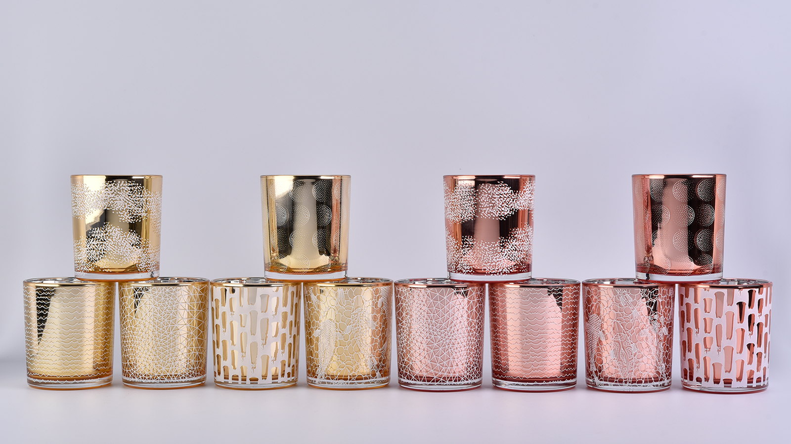 10oz glass candle jars with silk printing