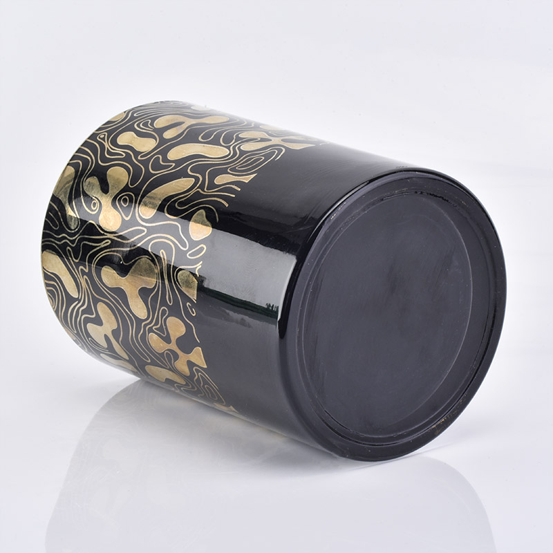 8oz 10oz 12oz black sprayed glass candle jars