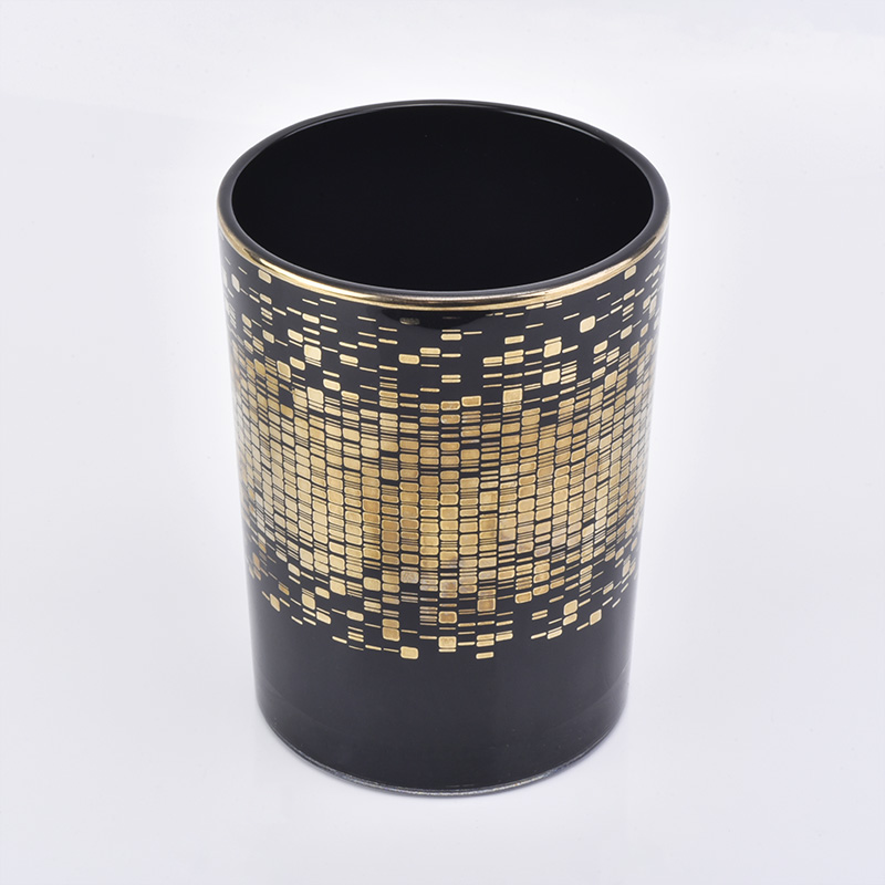 8oz 10oz 12oz black sprayed glass candle jars
