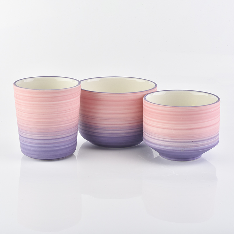 handmade unique matte ceramic candle jars
