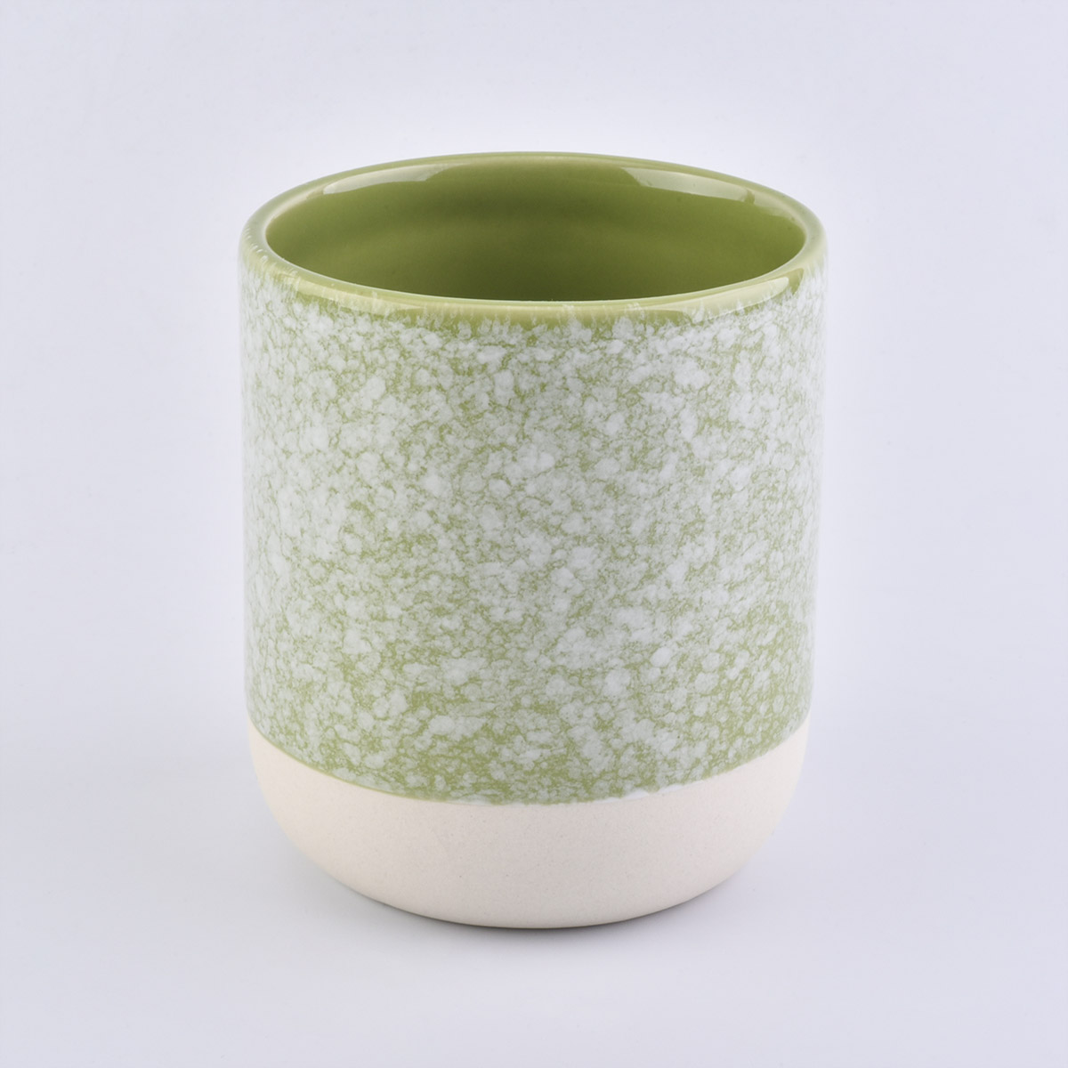 10oz ceramic jars with colorful glazing for candle