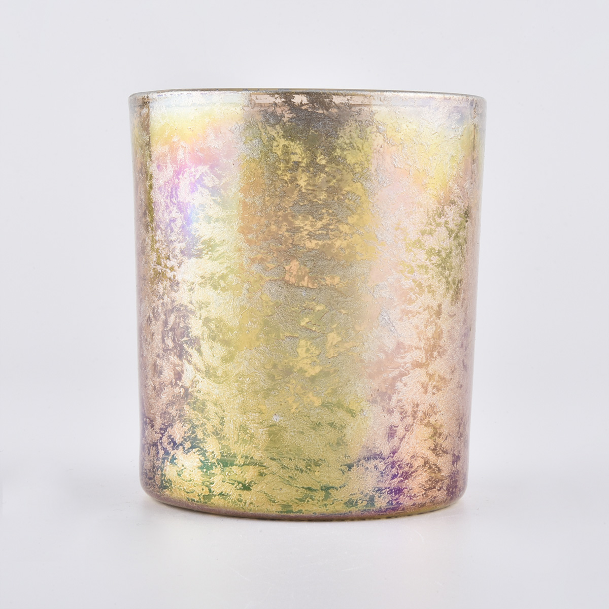 10oz colorful plating glass candle jars