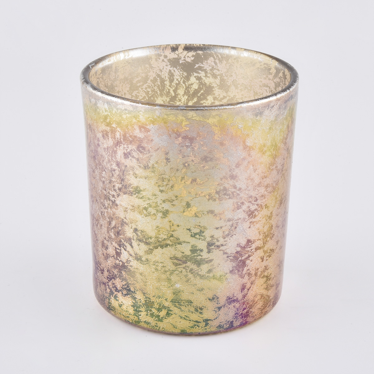 10oz colorful plating glass candle jars