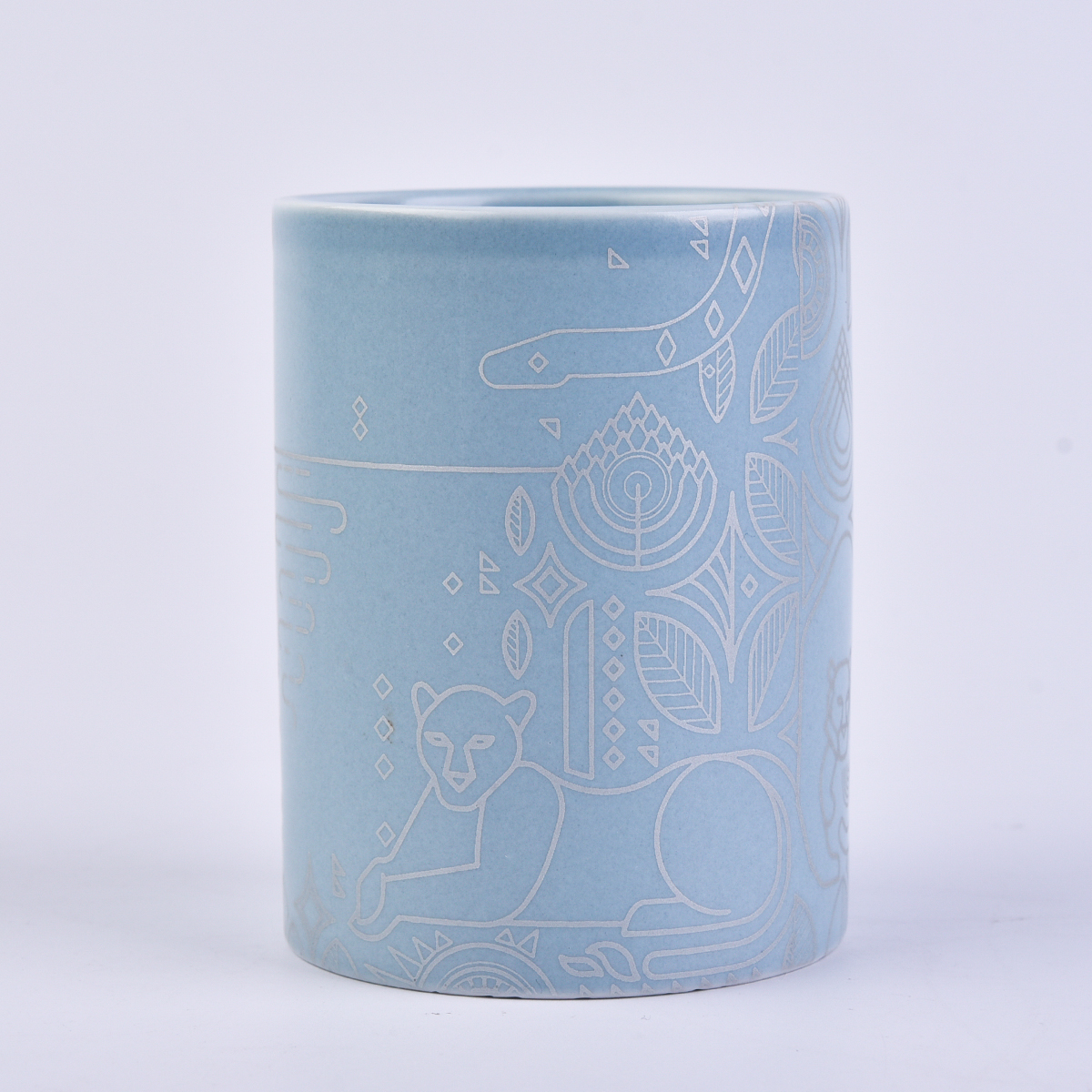8oz 10oz cylinder ceramic jars for soy candle filling
