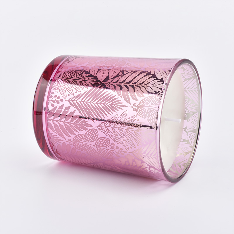 10oz mercury glass candle holders with laser design