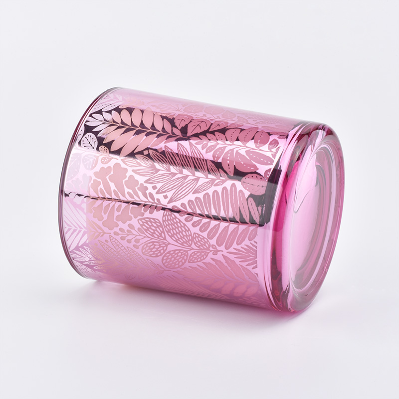 10oz mercury glass candle holders with laser design