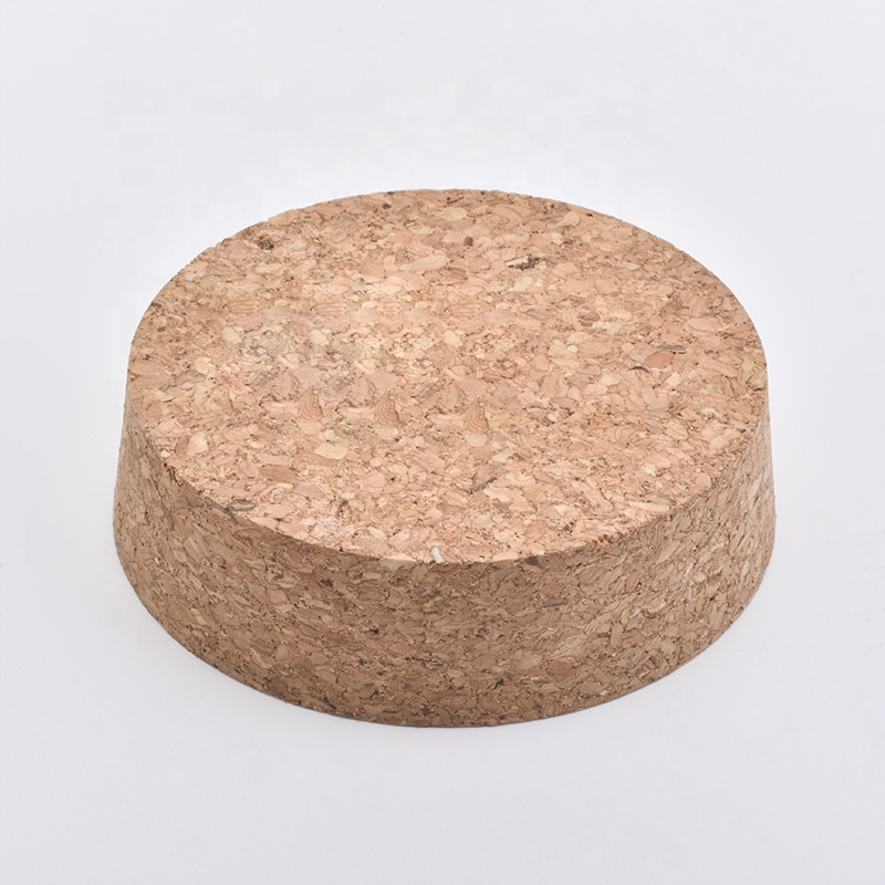 Custom cork wooden lids for candle jar wholesale