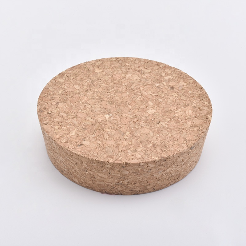 Custom cork wooden lids for candle jar wholesale