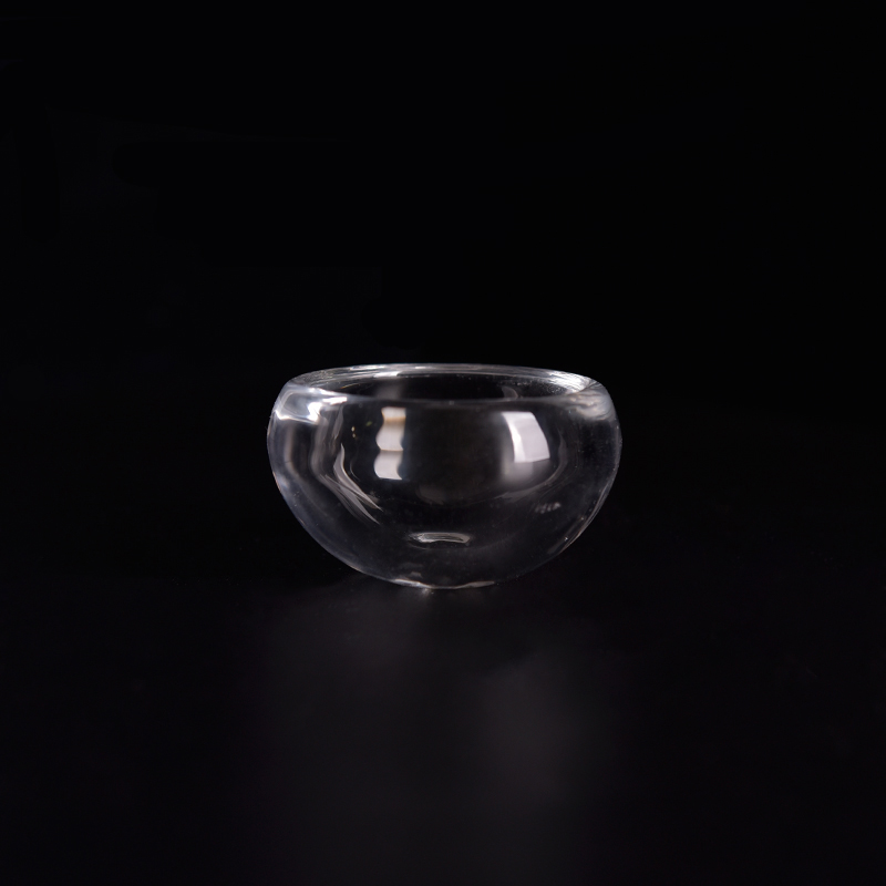 20ml plain glass short candle holder round home decoration wholesale