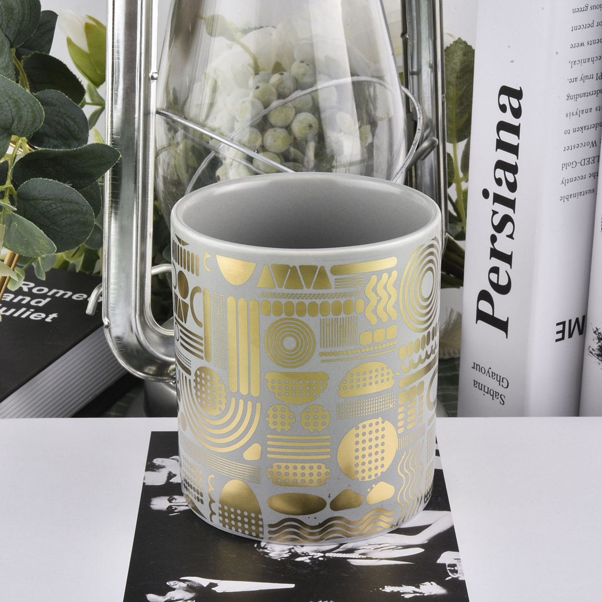 matte gray ceramic jar for candle making