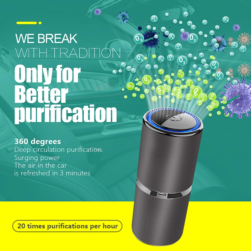 USB portable Anion Air Cleaner Desktop Air Cleaner Metal body Car Air Purifier
