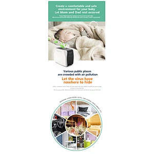 Custom LOGO PM2.5 Filter Ozone Sterilizer Diffuser Conditioner Car Air Purifier