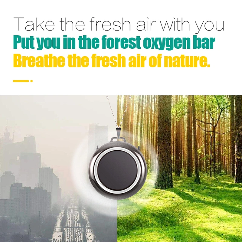 Oem Necklace Personal Anion Rechargeable Negative Ion Wearable Personal Necklace Air Purifier Neck Car Desktop