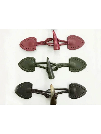 leather toggle button