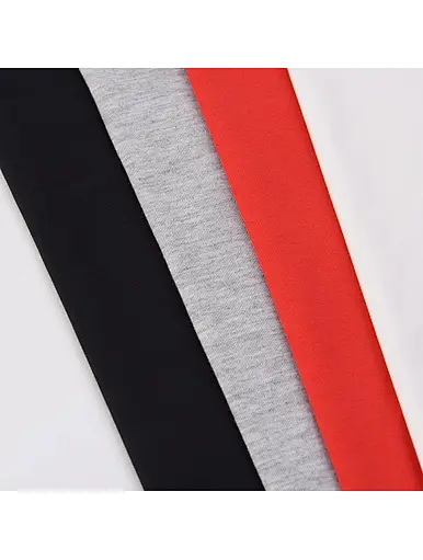 Breathable 95% Cotton 5% Spandex Knitted Fabric Single Jersey Fabric for Sportswear