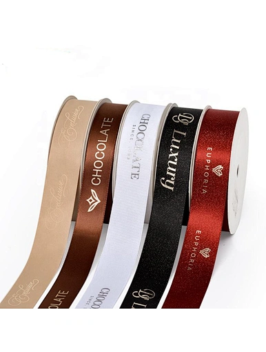 satin ribbon with printed ribbon