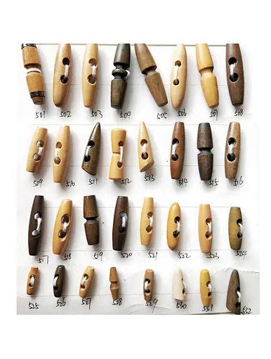 wooden horn toggle button