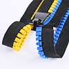 wholesale manufacturer custom 15# Open End Two-way Multi-color teeth resin zipper