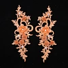 Laser Cut Hot Fix Rhinestone Sewing 3D Flowers Felt Patch Lace Trim and Applique for Bridal Gown and Evening Dresses